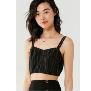 Urban Outfitters Truvy Eyelet Cropped Tank Top